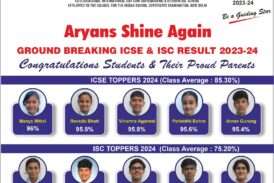 he Aryan School announces the results of Class 10th and 12th Board Examinations