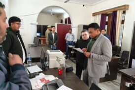 आवास सचिव  ने किया नगर एवं ग्राम नियोजन विभाग का औचक निरीक्षण