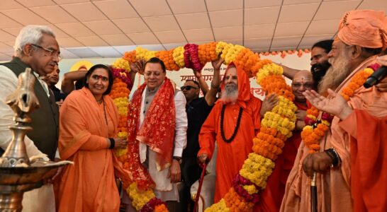 The Chief Minister inaugurated the Akhand Param Dham Ganga Ghat, constructed under the Namami Gange Scheme.