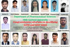 16 Final-Year B.Pharm Students Bring Pride to the  Hemvati Nandan Bahuguna University