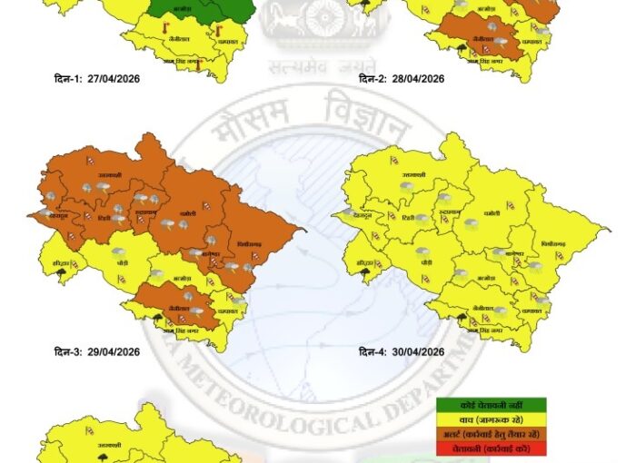 Weather warning for Uttarakhand