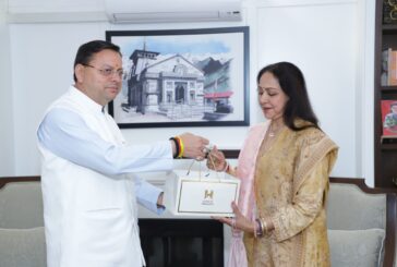 मुख्यमंत्री धामी से नई दिल्ली में सांसद हेमा मालिनी ने शिष्टाचार भेंट की