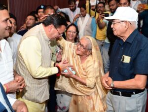 The Chief Minister participated in the Senior Citizens' Felicitation and Sports Ceremony in Haldwani.