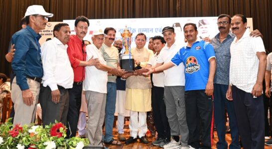 The Chief Minister participated in the Senior Citizens' Felicitation and Sports Ceremony in Haldwani.