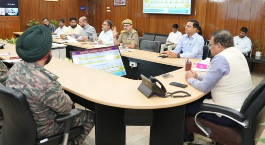A coordination meeting was held regarding maintenance work ahead of the monsoon season.