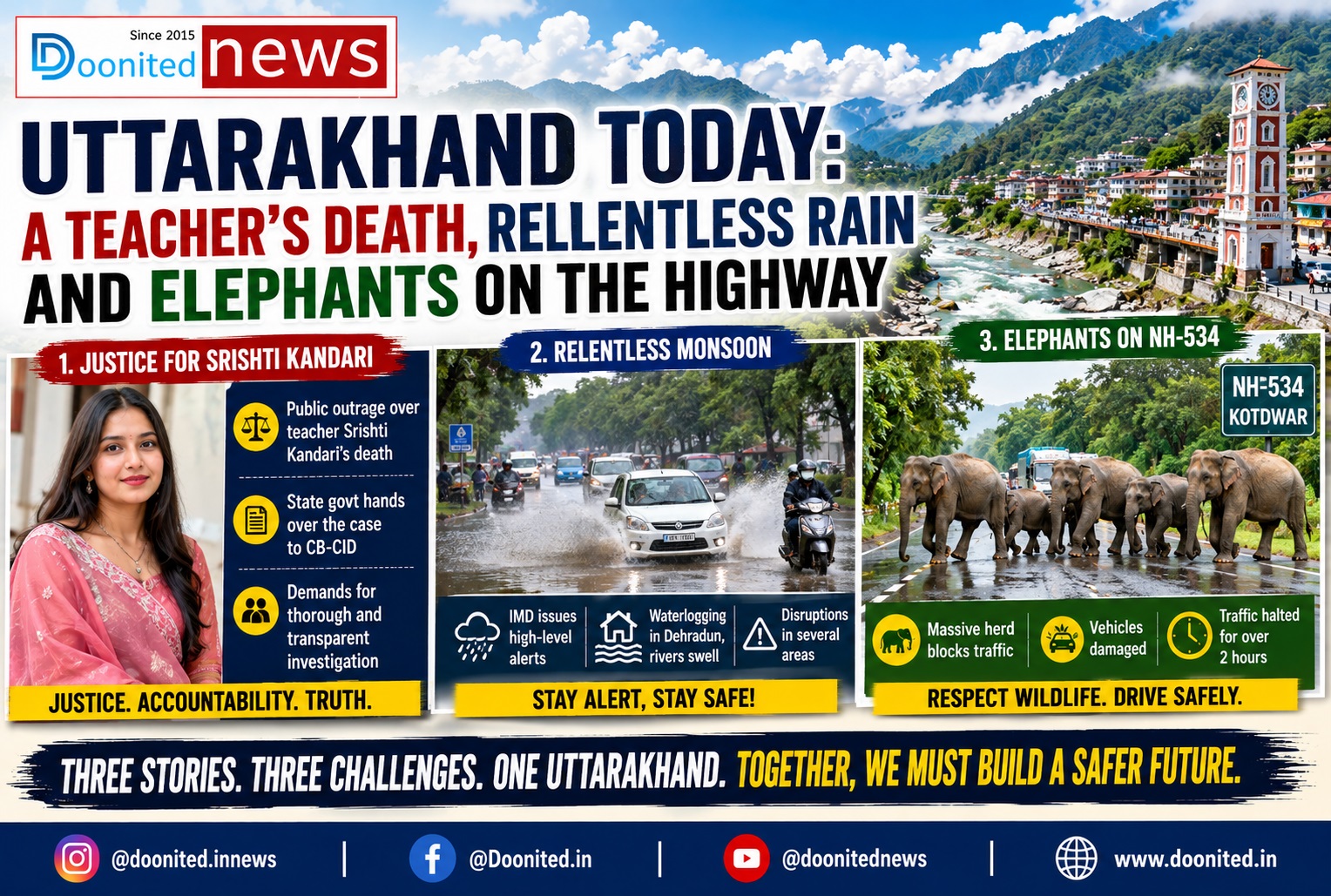 Uttarakhand Today: A Teacher’s Death, Relentless Rain and Elephants on the Highway